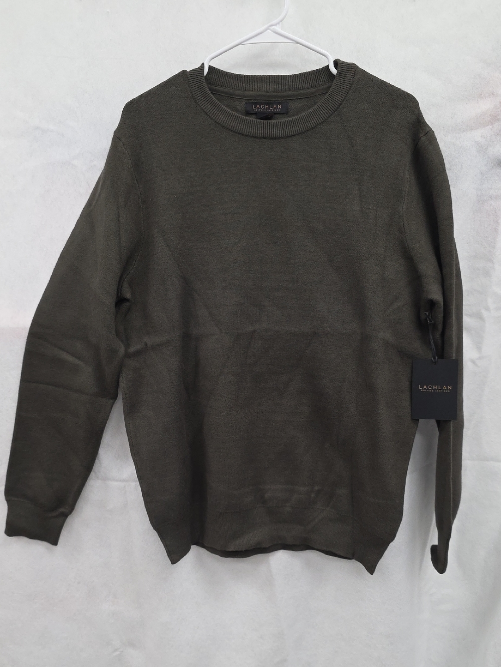 Men’s Olive Crewneck Sweater By Lachlan.
